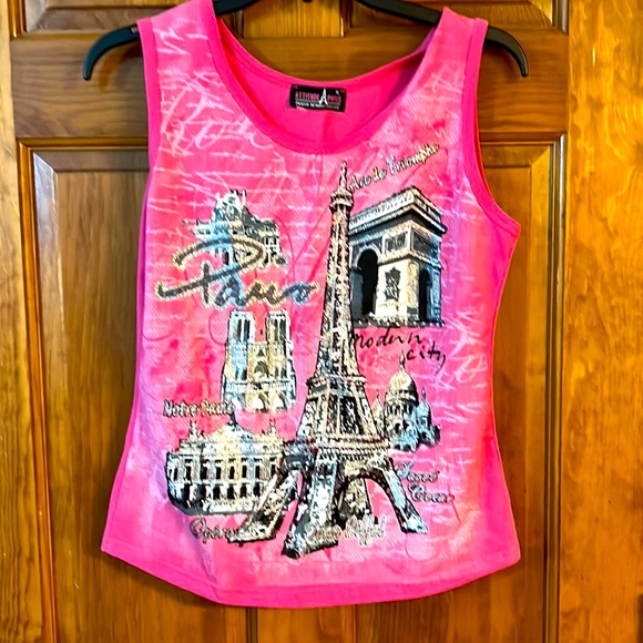 New Attitude Paris Private Design France Tank Top Sequin XL Unique - Picture 1 of 1